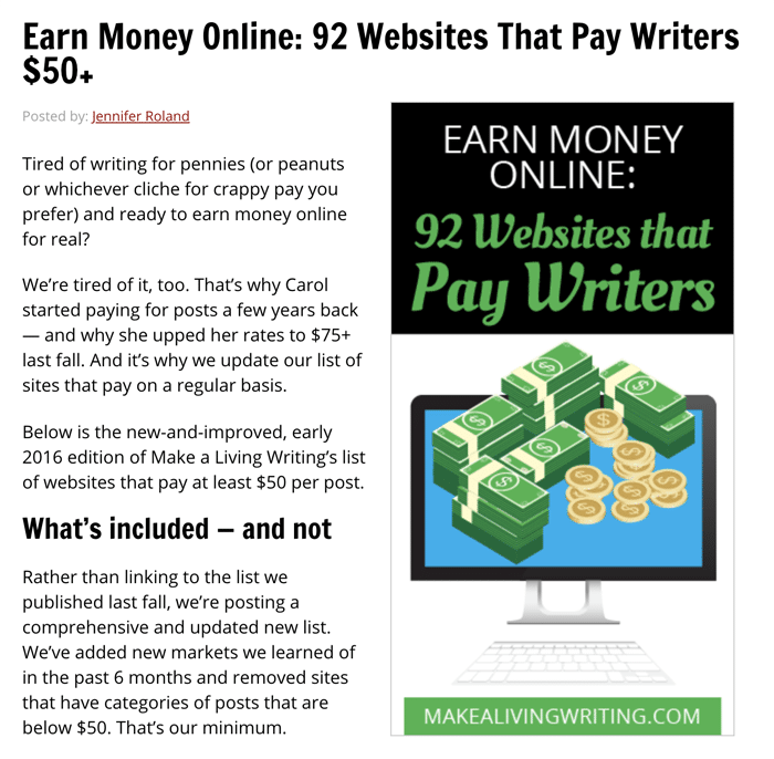 Get Paid For Article Writing