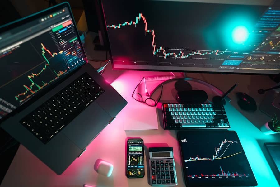 Laptop and money