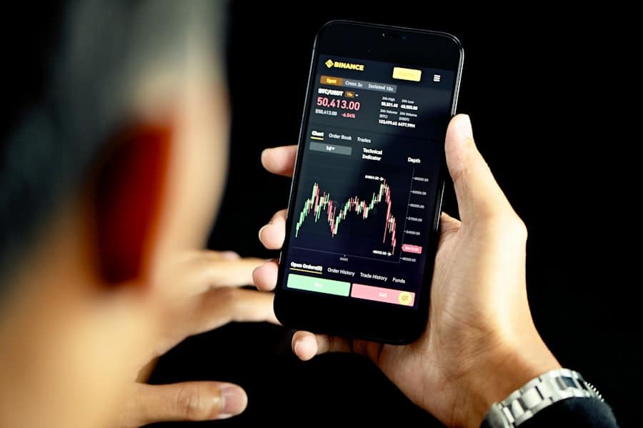 Stock trading app interface