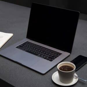 Photo Laptop and coffee